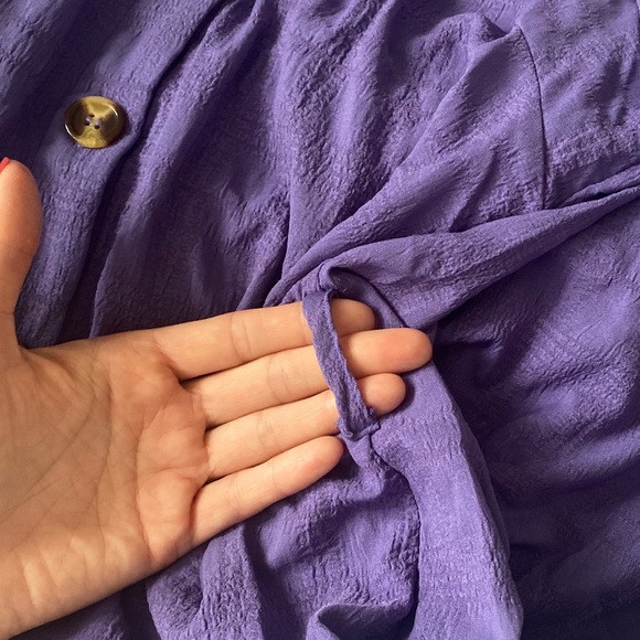 💜 SHEIN BOHO PURPLE RUFFLE LONG SLEEVE MAXI DRESS! - Picture 9 of 12